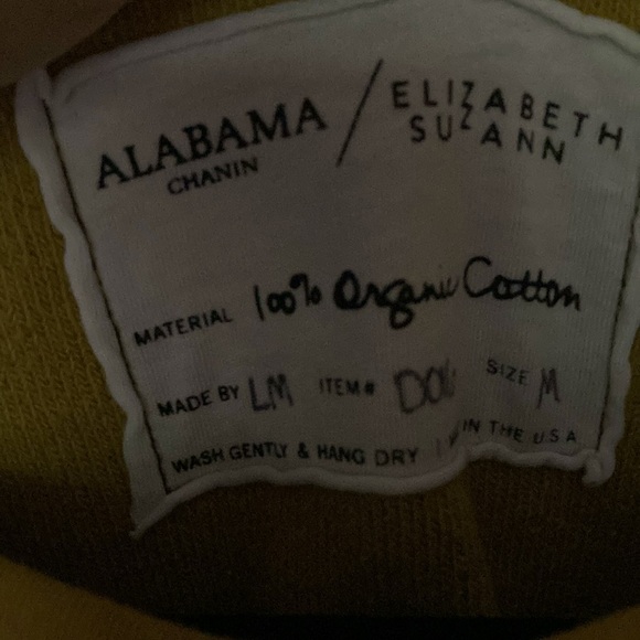 Elizabeth Suzann Billie sweater citron Alabama Chanin collab sz Medium - Picture 3 of 6